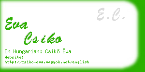 eva csiko business card