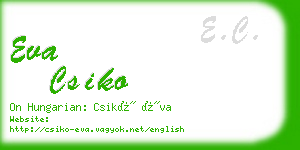 eva csiko business card